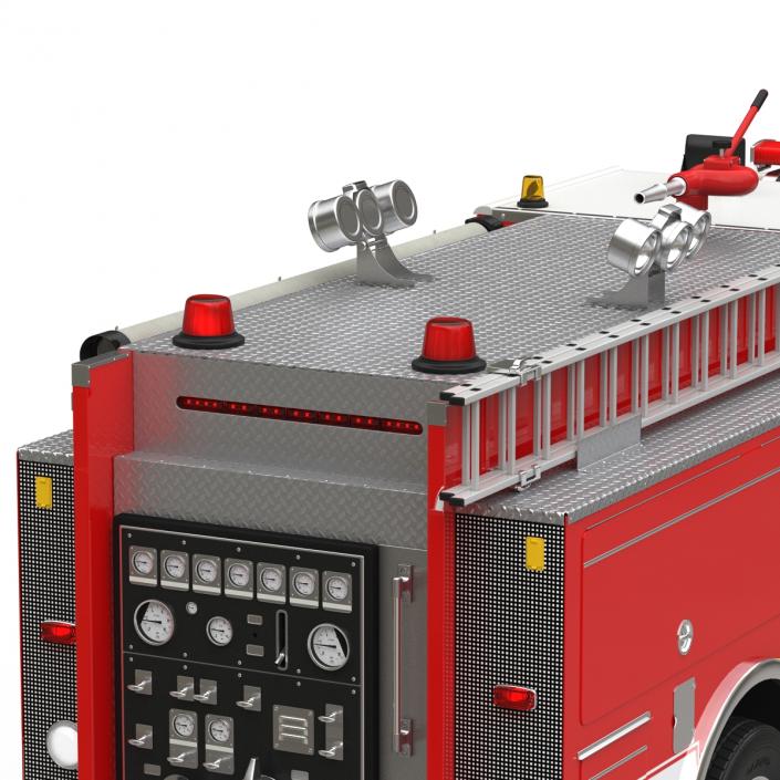 Fire Truck Apparatus 3 3D