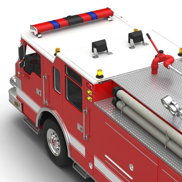 Fire Truck Apparatus 3 3D