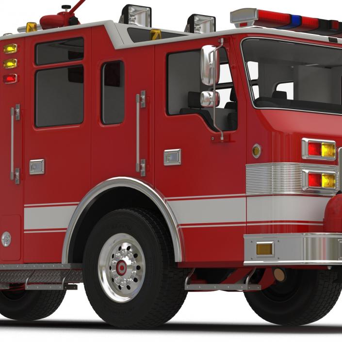 Fire Truck Apparatus 3 3D