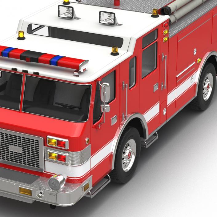 Fire Truck Apparatus 3 3D