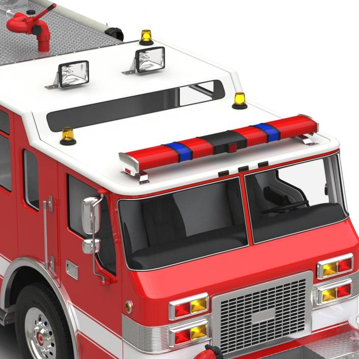 Fire Truck Apparatus 3 3D