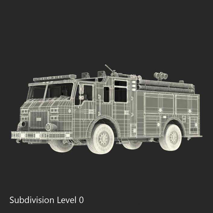 Fire Truck Apparatus 3 3D