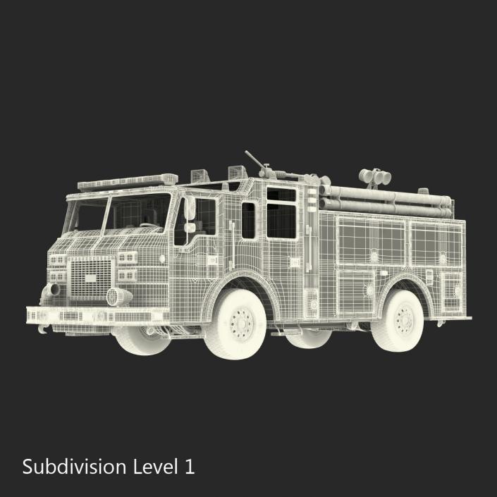 Fire Truck Apparatus 3 3D