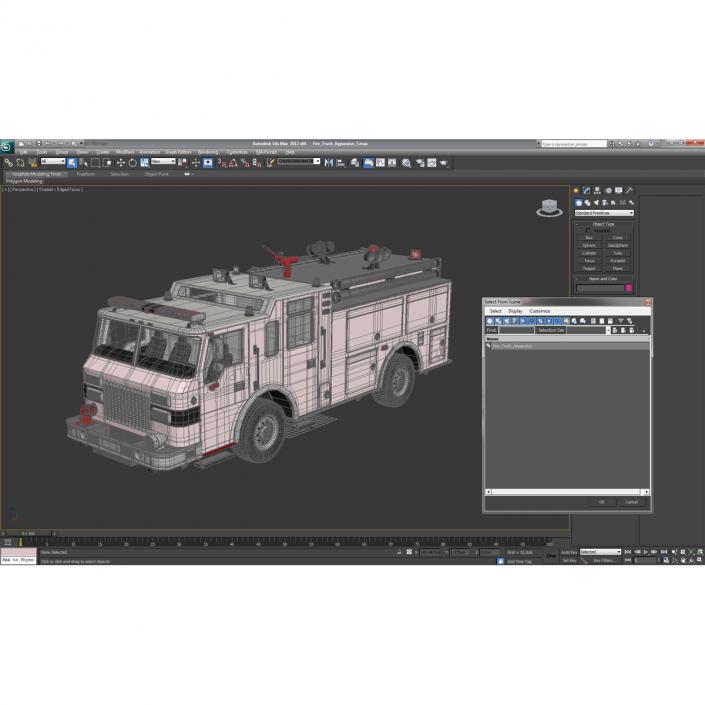 Fire Truck Apparatus 3 3D