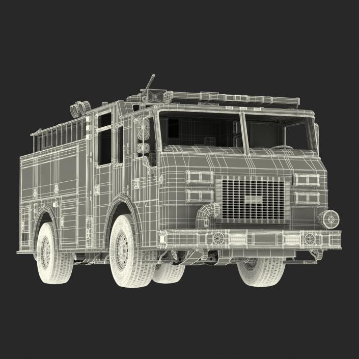 Fire Truck Apparatus 3 3D