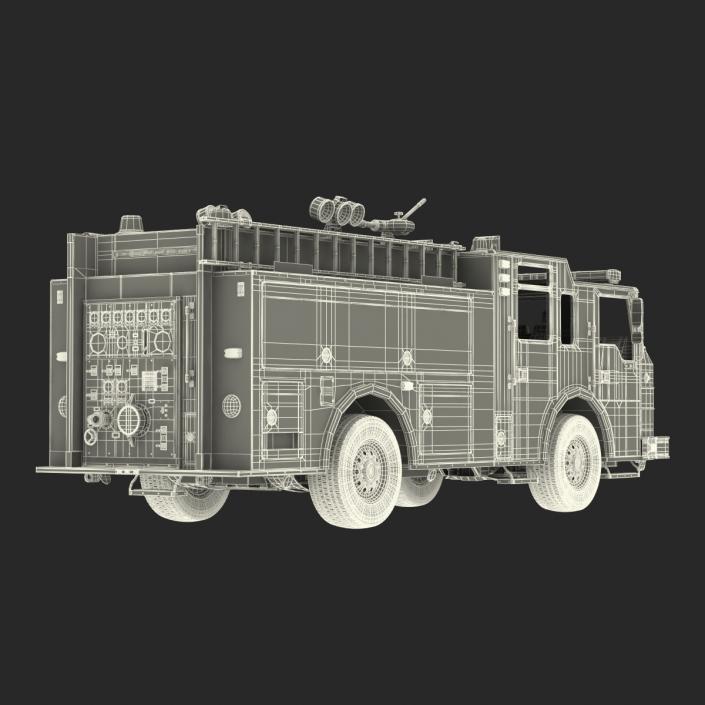 Fire Truck Apparatus 3 3D