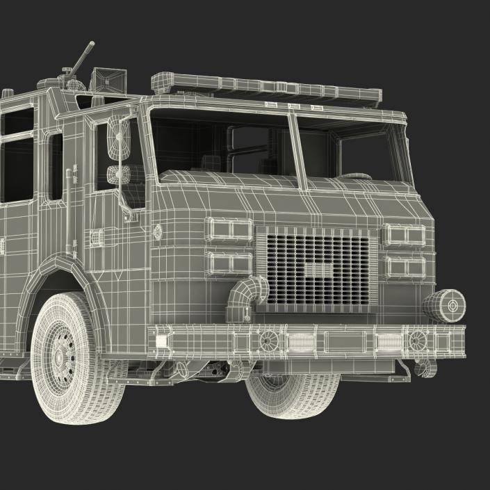 Fire Truck Apparatus 3 3D