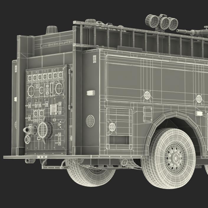 Fire Truck Apparatus 3 3D