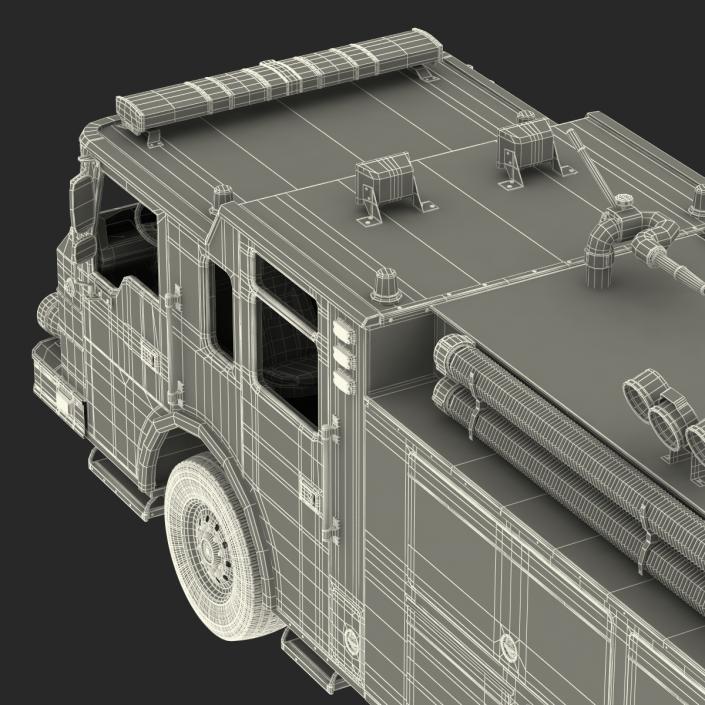 Fire Truck Apparatus 3 3D