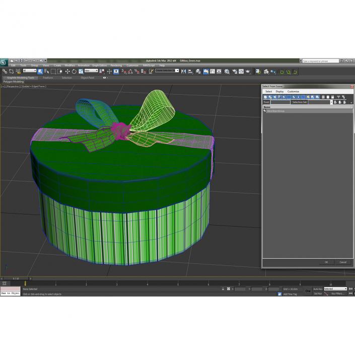 3D model Giftbox 5 Green