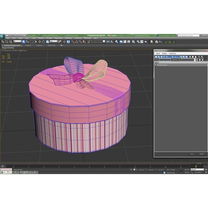 Giftbox 5 Pink 3D model