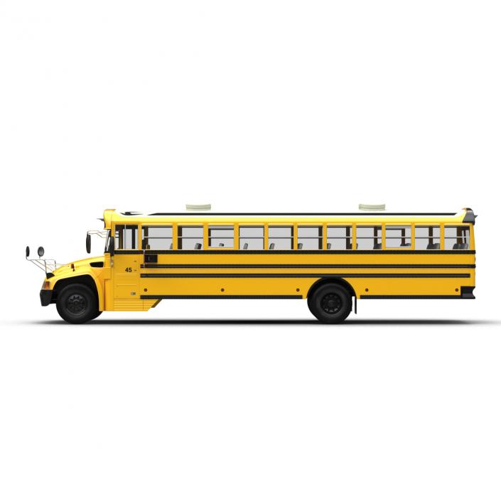 3D School Bus 2 Simple Interior model