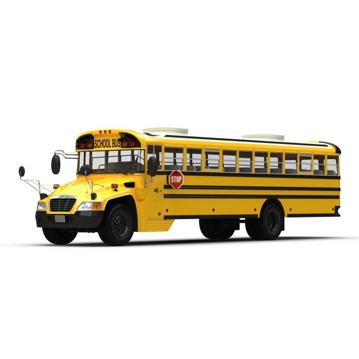 3D School Bus 2 Simple Interior model