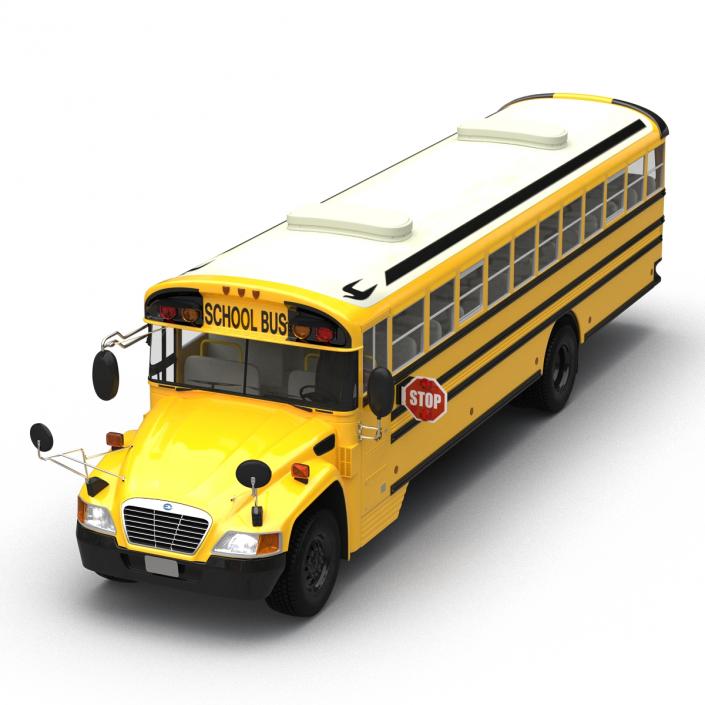 3D School Bus 2 Simple Interior model