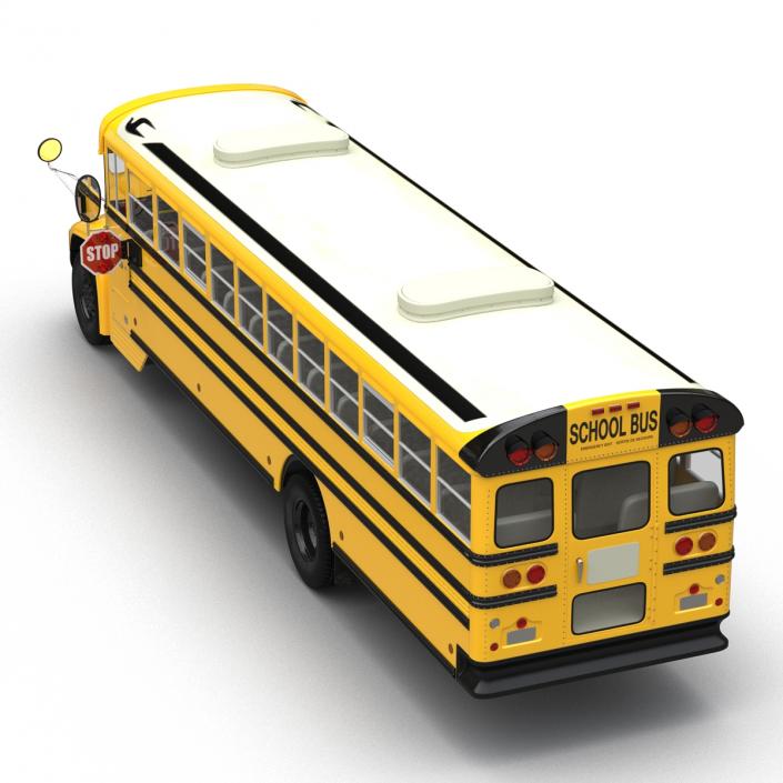 3D School Bus 2 Simple Interior model