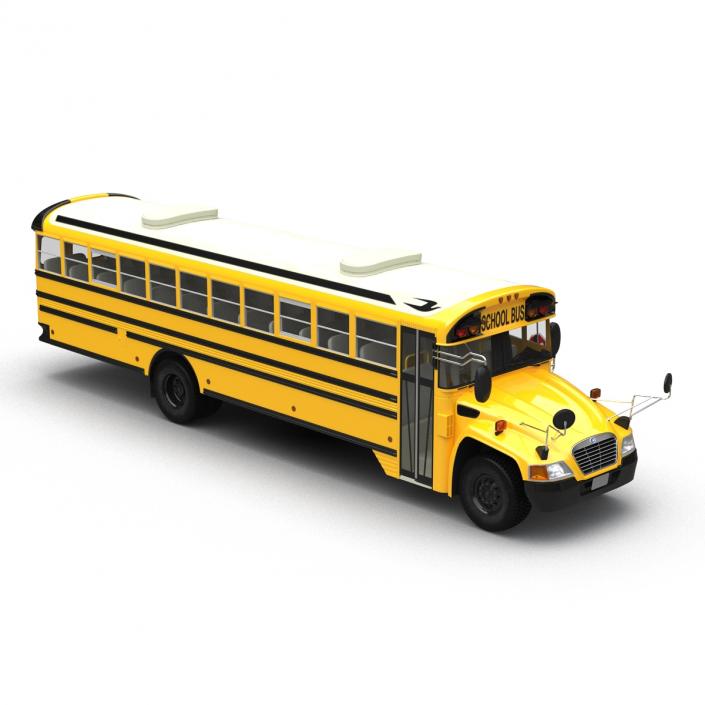 3D School Bus 2 Simple Interior model