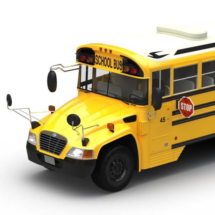 3D School Bus 2 Simple Interior model