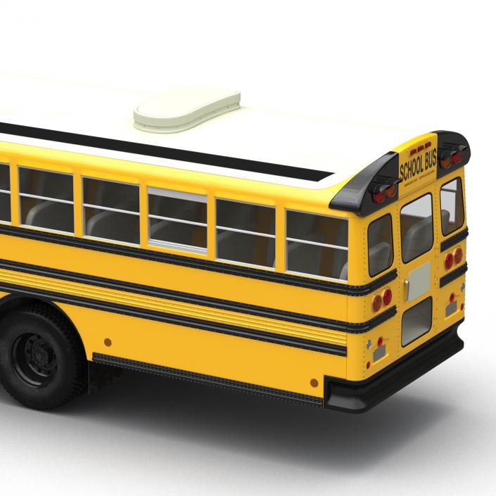 3D School Bus 2 Simple Interior model