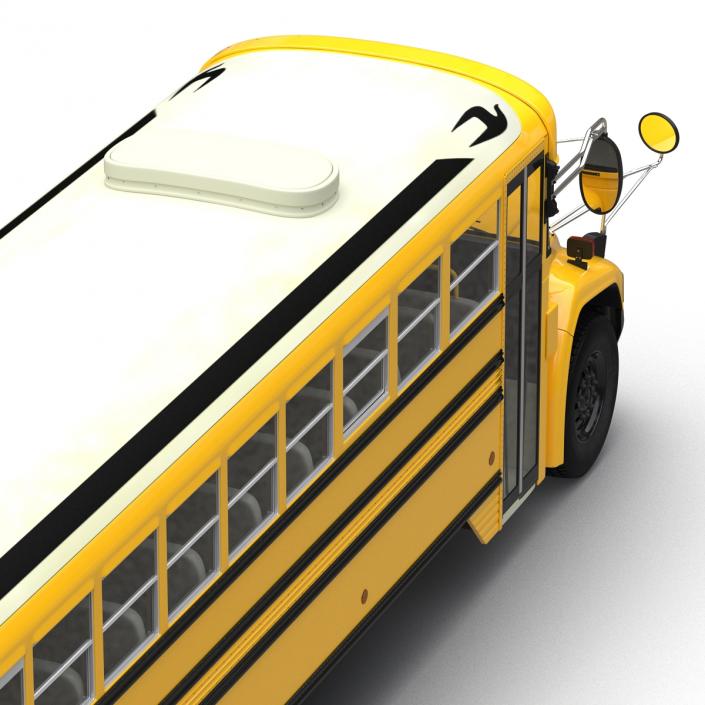 3D School Bus 2 Simple Interior model