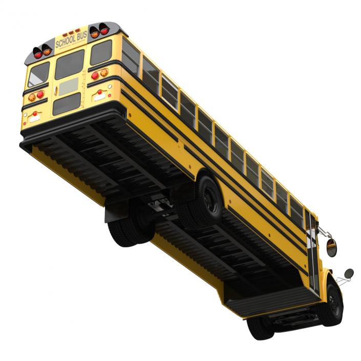 3D School Bus 2 Simple Interior model