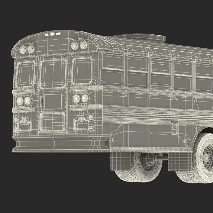 3D School Bus 2 Simple Interior model