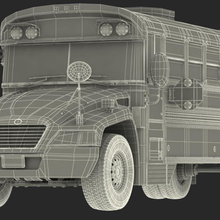 3D School Bus 2 Simple Interior model