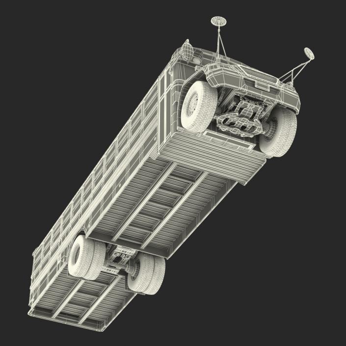 3D School Bus 2 Simple Interior model