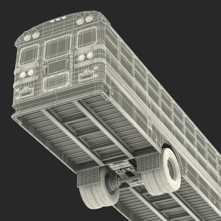 3D School Bus 2 Simple Interior model