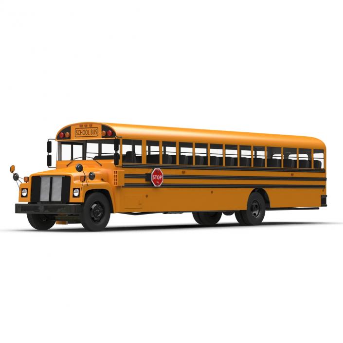 3D School Bus 3 Simple Interior model