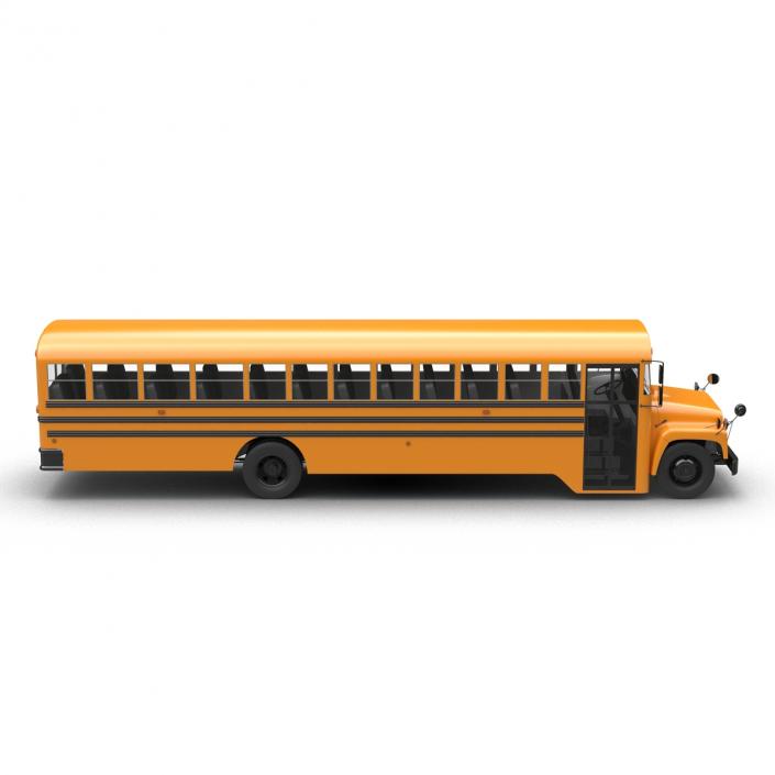 3D School Bus 3 Simple Interior model