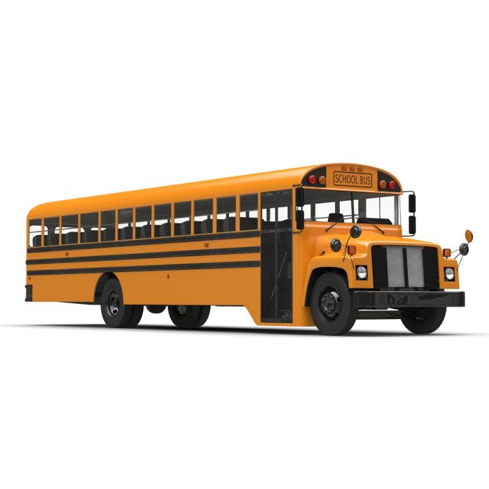 3D School Bus 3 Simple Interior model