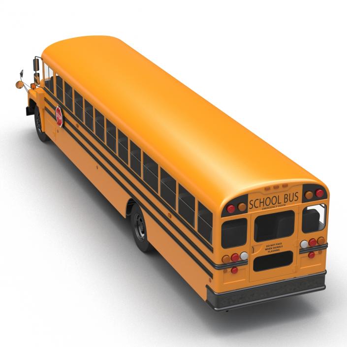 3D School Bus 3 Simple Interior model