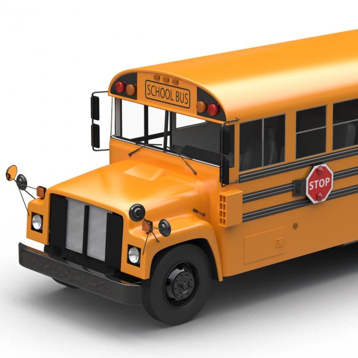 3D School Bus 3 Simple Interior model