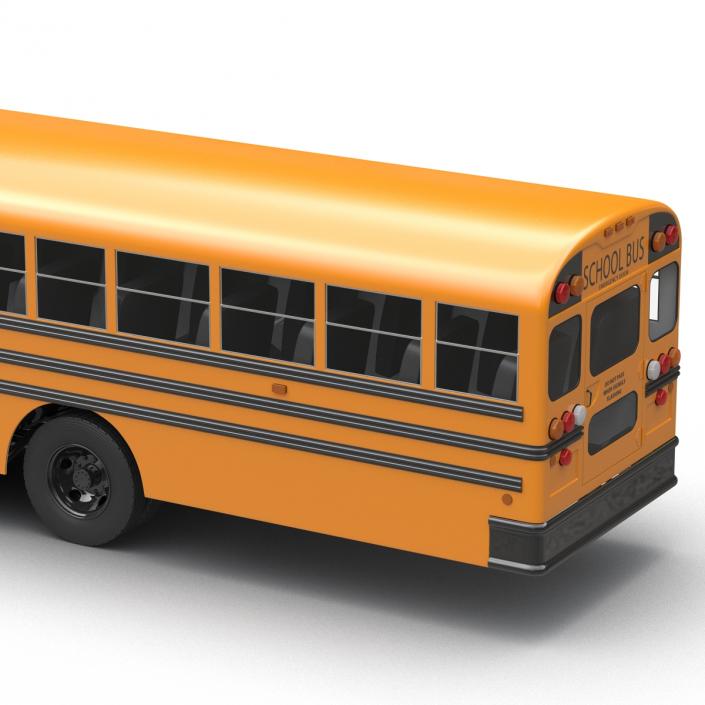 3D School Bus 3 Simple Interior model