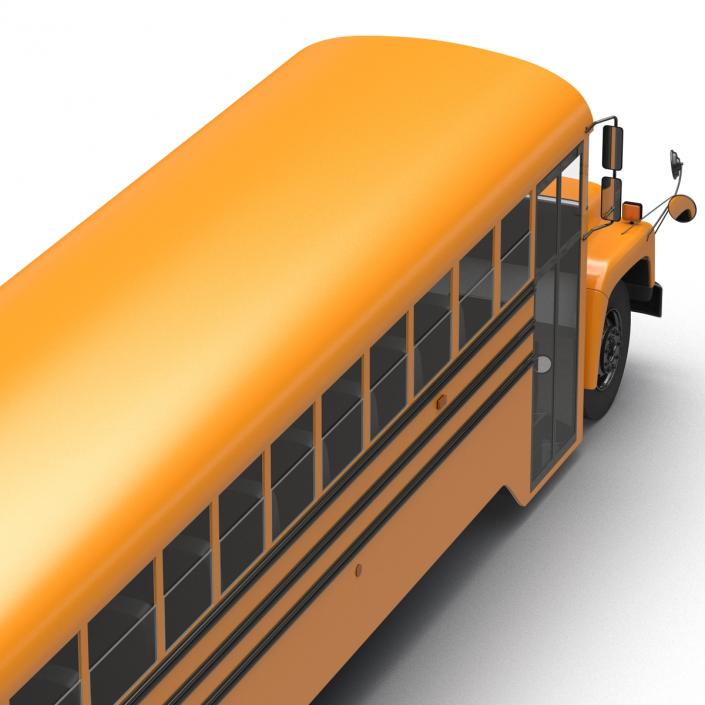 3D School Bus 3 Simple Interior model