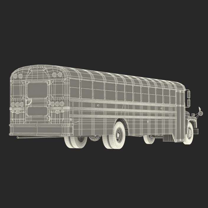 3D School Bus 3 Simple Interior model