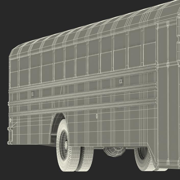 3D School Bus 3 Simple Interior model