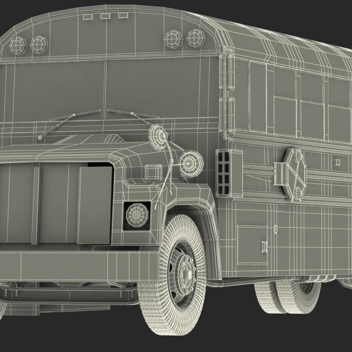 3D School Bus 3 Simple Interior model