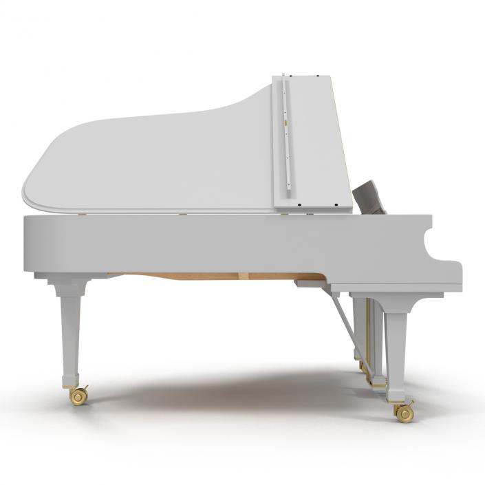 Grand Piano White 3D