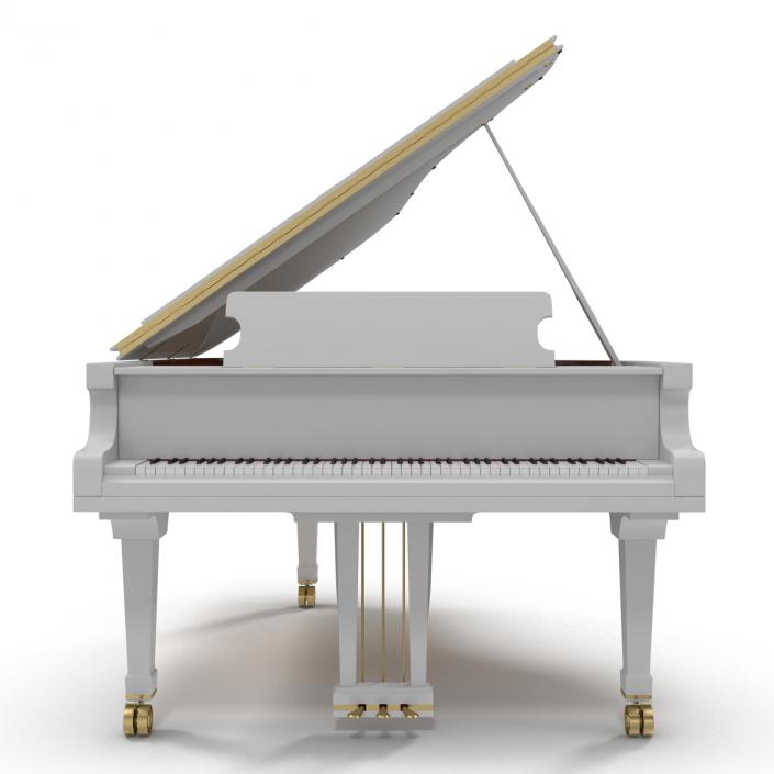 Grand Piano White 3D