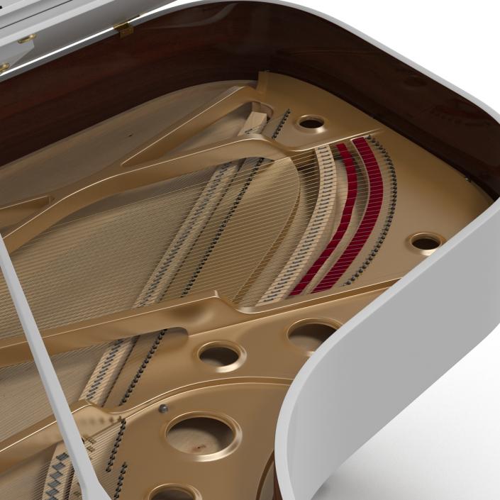 Grand Piano White 3D