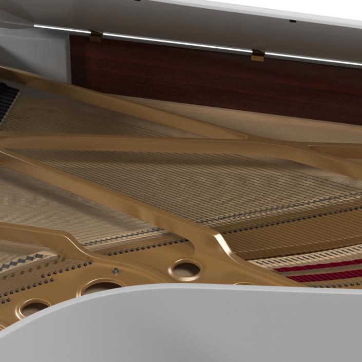 Grand Piano White 3D