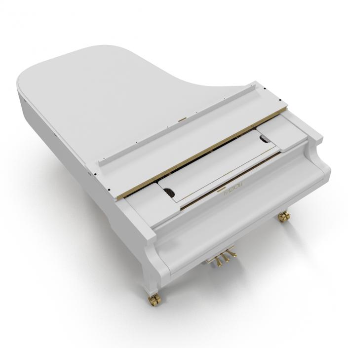 Grand Piano White 3D