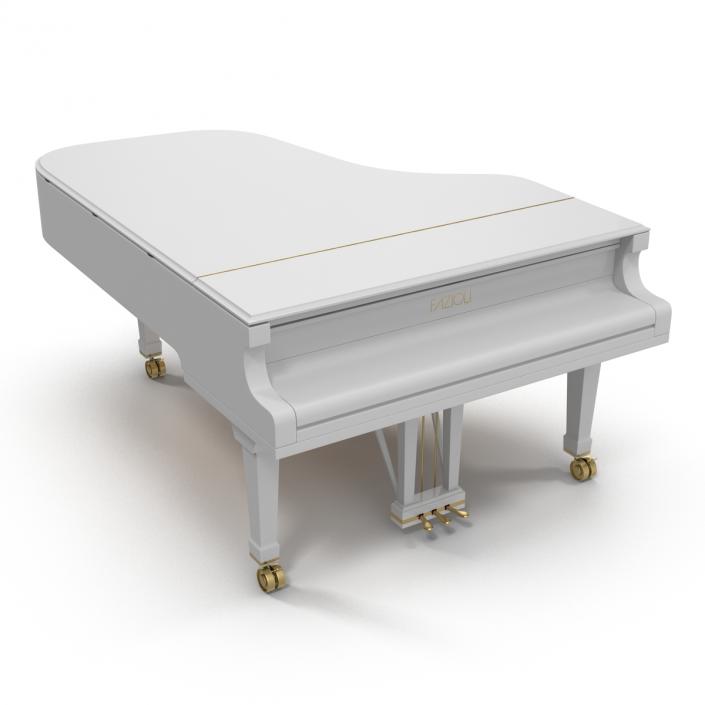 Grand Piano White 3D