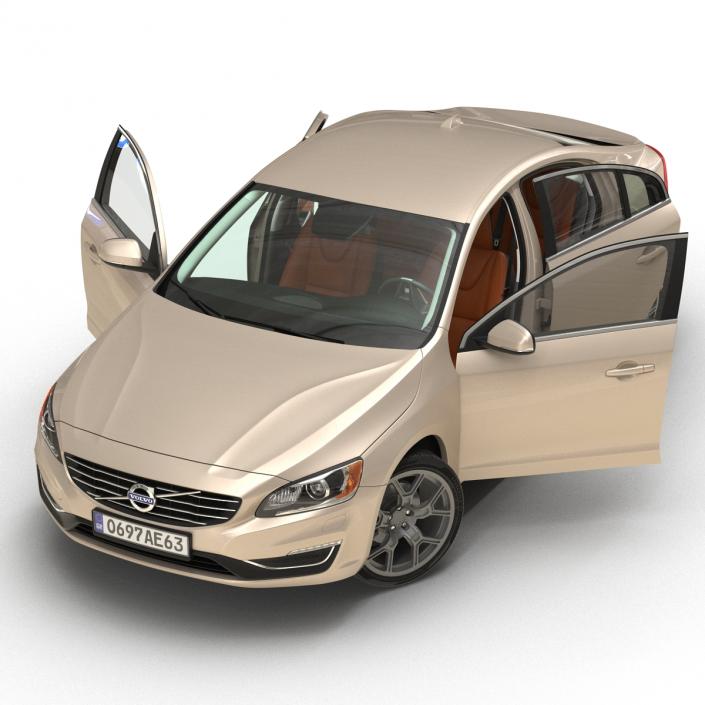 3D Volvo S60 2016 Rigged