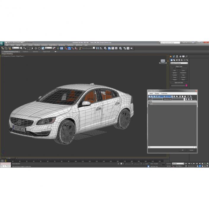 3D model Volvo S60 2016 Simple Interior