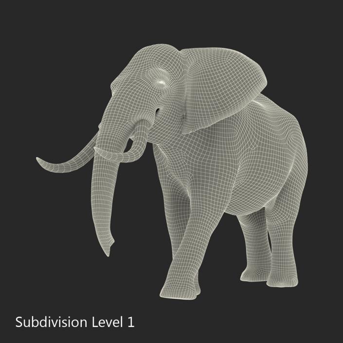 3D Elephant Walking Pose