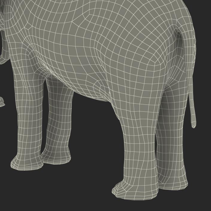 3D model Elephant Rigged