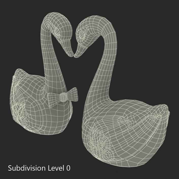 3D model Swans Wedding Cake Topper