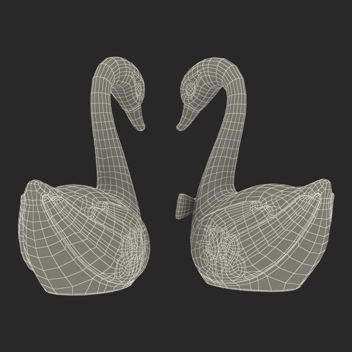 3D model Swans Wedding Cake Topper